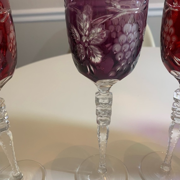 Set of 6 stunning beautiful crystal wine goblets made by AJKA Magda’s Pride. - Picture 4 of 9